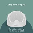 Angelcare Baby Bath Support (Gray) | Ideal for Babies Less Than 6 Months Old