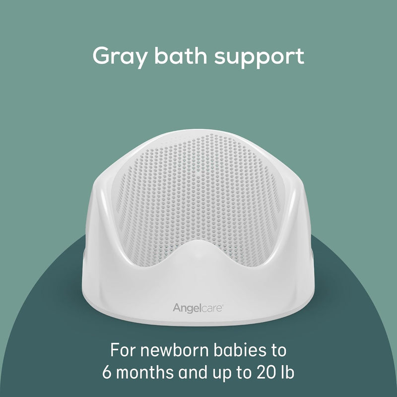 Angelcare Baby Bath Support (Gray) | Ideal for Babies Less Than 6 Months Old