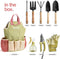 Gardening Tools Set of 10 - Complete Heavy Duty Garden Tools Set with Fashion Handbag - Durable Gardening Supplies Kit Ideal Gardening Gifts for Women