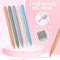 52 PCS Aesthetic School Supplies with Cute Pencil Case, Stationery Essentials with Pens Pencils and Pastel Highlighters Set, College Back to School Supplies for Teen Girls, Office Supplies - Pink