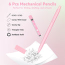 52 PCS Aesthetic School Supplies with Cute Pencil Case, Stationery Essentials with Pens Pencils and Pastel Highlighters Set, College Back to School Supplies for Teen Girls, Office Supplies - Pink