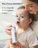 GROWNSY Nasal Aspirator for Baby, Baby Nose Sucker Pro with 3 Soft Silicone Tips, Adjustable Suction, Electric Nose Suction for Baby, Built-in Music & Light Soothing