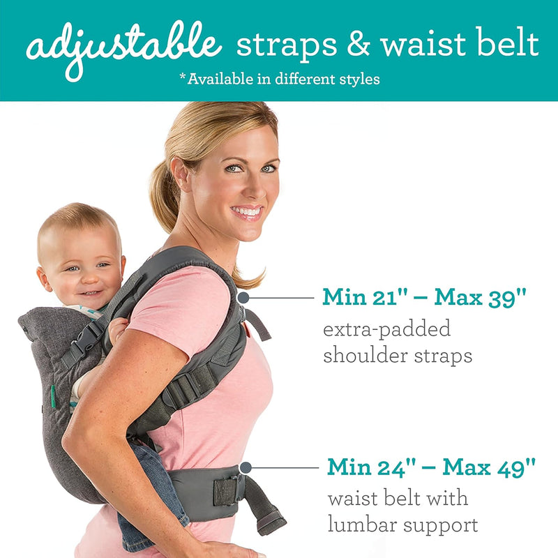 Infantino Flip Advanced 4-in-1 Carrier - Ergonomic, convertible, face-in and face-out front and back carry for newborns and older babies