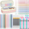 52 PCS Aesthetic School Supplies with Cute Pencil Case, Stationery Essentials with Pens Pencils and Pastel Highlighters Set, College Back to School Supplies for Teen Girls, Office Supplies - Pink