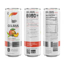 CELSIUS Peach Mango Green Tea, Functional Essential Energy Drink 12 Fl Oz (Pack of 12)